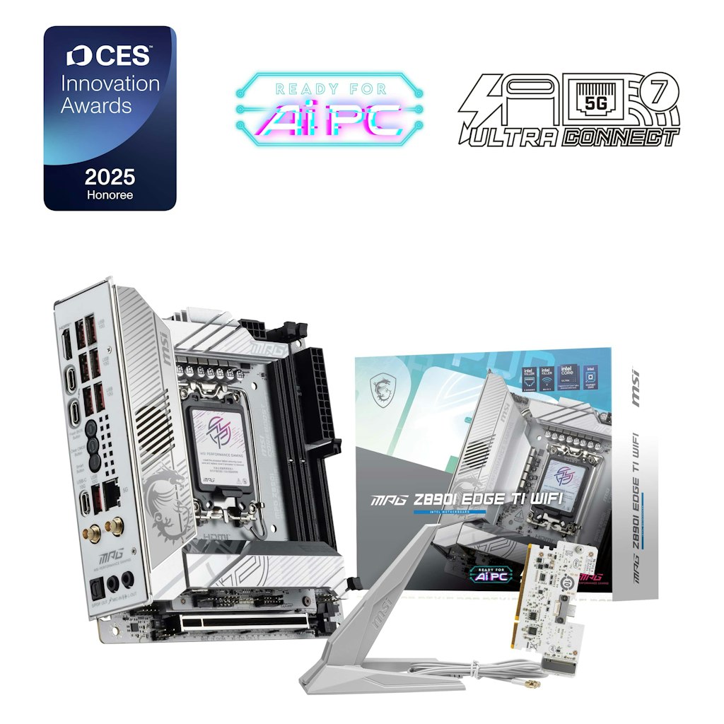 MSI MPG Z890I Edge TI Wi-Fi Motherboard: $279.99 MSI MPG Z890I Edge TI Wi-Fi Motherboard: $279.99