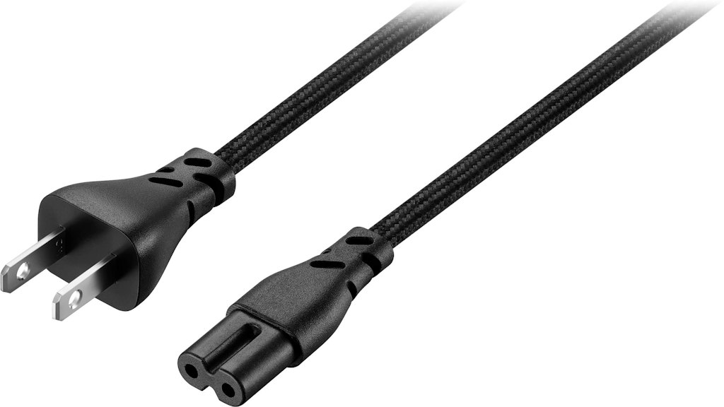 Rocketfish 8-foot Non-Polarized Braided Power Cord: $19.99