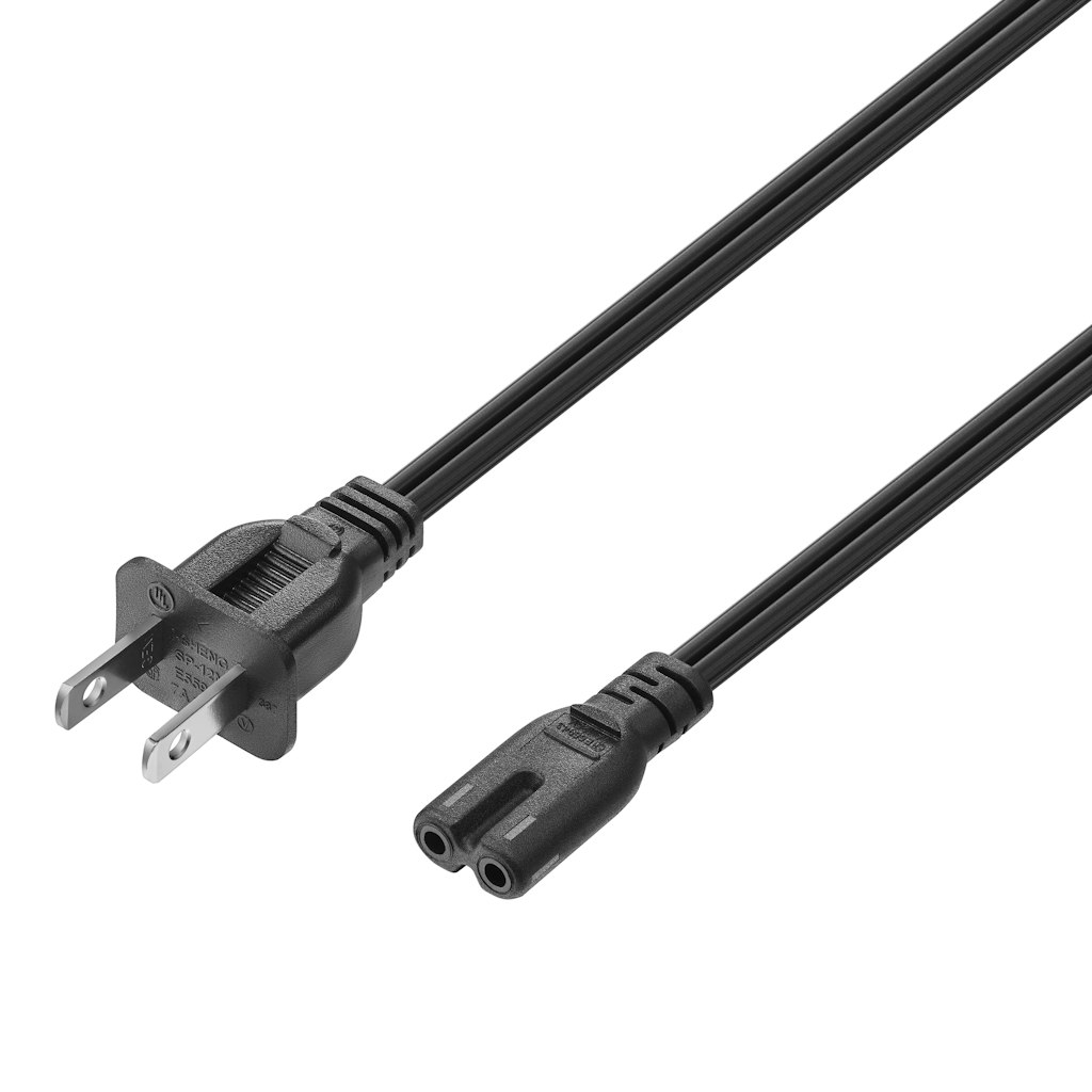 Best Buy Essentials 6-Foot 2-Slot Non-Polarized Power Cord: $9.99