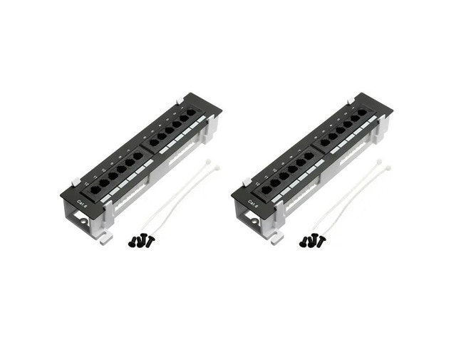 12-Port Cat6 Wall-Mount Patch Panel 2-Pack: $31.63 12-Port Cat6 Wall-Mount Patch Panel 2-Pack: $31.63