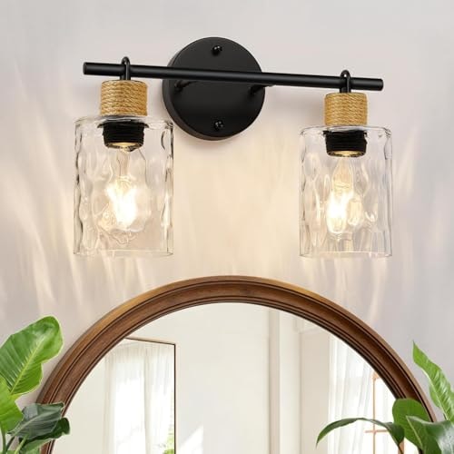 Mokatng 2-Light Crystal Glass Bathroom Vanity Light: $34.99