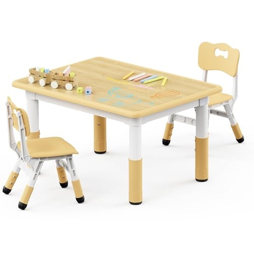 Brelley Adjustable Toddler Table and Chair Set: $69.96