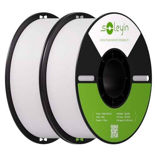 Soleyin 1.75mm PLA 3D Printer Filament 2-Pack: $23.79