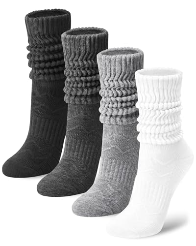 Icamter Women's Slouchy Boot Scrunch Socks 4-Pack: $8.99