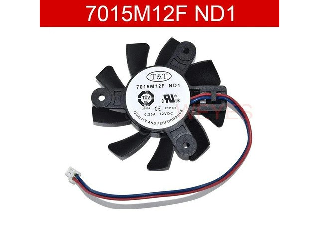 T & T 7015M12F 47mm 12V VGA Cooling Fan: $33.86