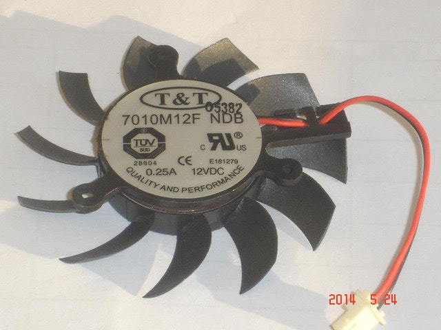 T & T 7010M12F 12V 2-Pin Graphics Card Cooling Fan: $23.60