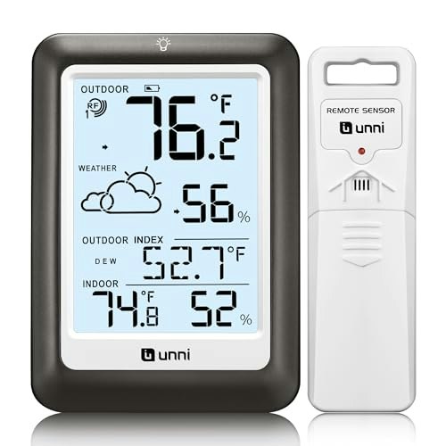 Indoor Outdoor Wireless Weather Station and Thermometer: $16.65
