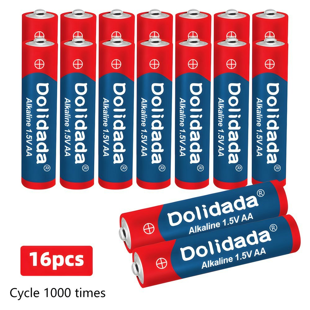 Dfito 16-Pack 1.5V AA Alkaline Batteries: $12.47