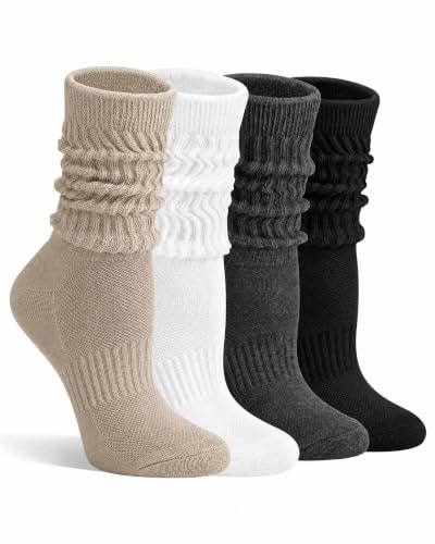 Icamter Women's Slouchy Boot Scrunch Socks 4-Pack: $8.49
