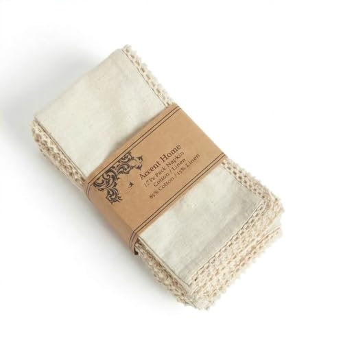 Accent Home 18x18-Inch Lace Cloth Napkins 12-Pack: $20.39 Accent Home 18x18-Inch Lace Cloth Napkins 12-Pack: $20.39