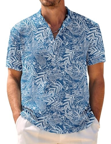 Coofandy Men's Henley Vacation Shirt: $24.64 Coofandy Men's Henley Vacation Shirt: $24.64