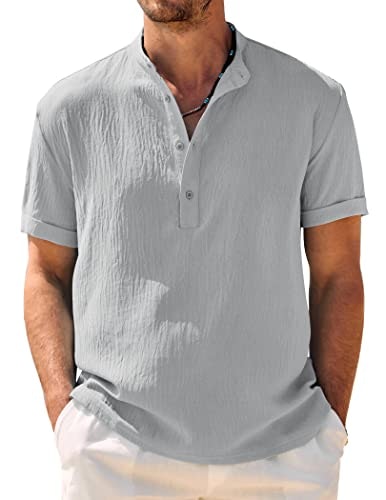 Coofandy Men's Short Sleeve Henley Shirt: $23.79 Coofandy Men's Short Sleeve Henley Shirt: $23.79