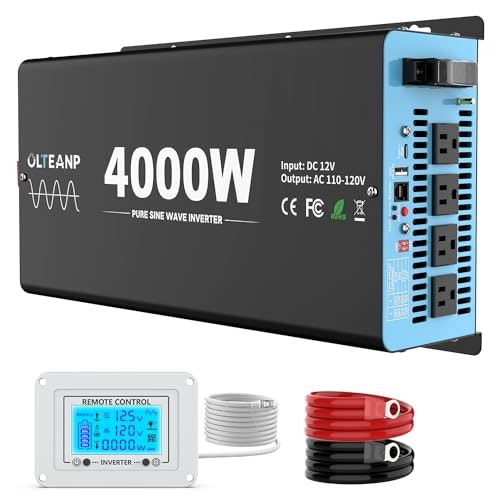 4,000W Pure Sine Wave 12V DC to 110V AC Inverter: $288.99 4,000W Pure Sine Wave 12V DC to 110V AC Inverter: $288.99