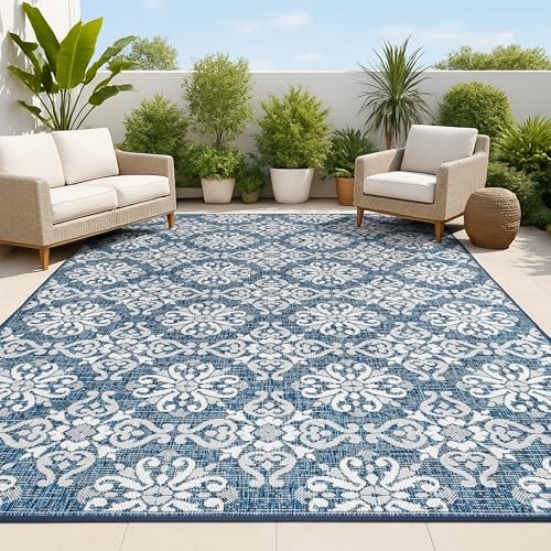 Jonathan Y 5x8-Foot Amora Mediterranean Tile Area Rug: $61