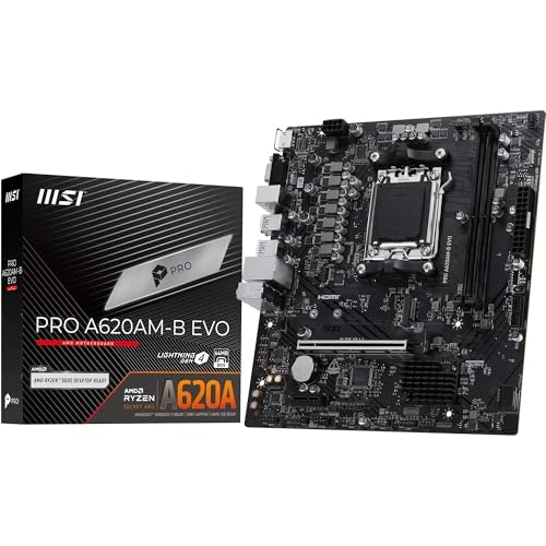 MSI Pro A620M-B AM5 Micro-ATX Motherboard: $76.94