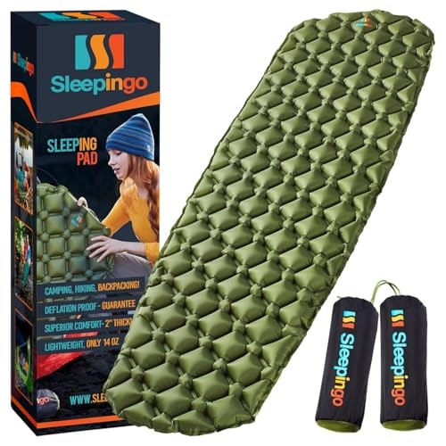 Sleepingo 73.5" x 21.5" Ultralight Inflatable Sleeping Pad 2-Pack: $36.85