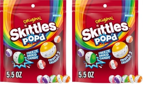 Skittles Pop'd Originals Freeze Dried Candy 5.5-oz. Bag 2-Pack: $9.94 Skittles Pop'd Originals Freeze Dried Candy 5.5-oz. Bag 2-Pack: $9.94