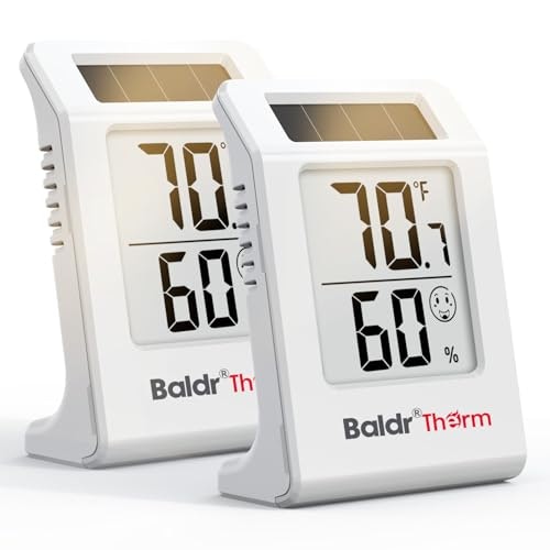 Solar-Powered Digital Thermometer and Hygrometer 2-Pack: $8.90