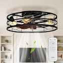 TCL 20" Caged Low Profile Ceiling Fan Light for $59 + free shipping