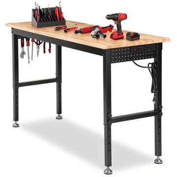 Enjoywood 60" 2,000-lb. Adjustable Height Workbench: $91.90