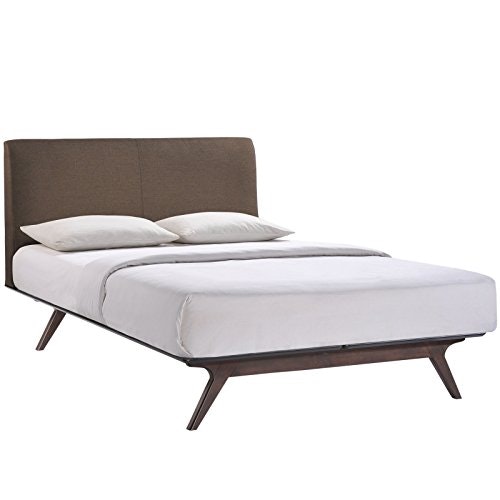 Mid-Century Modern Queen Platform Bed: $336.11