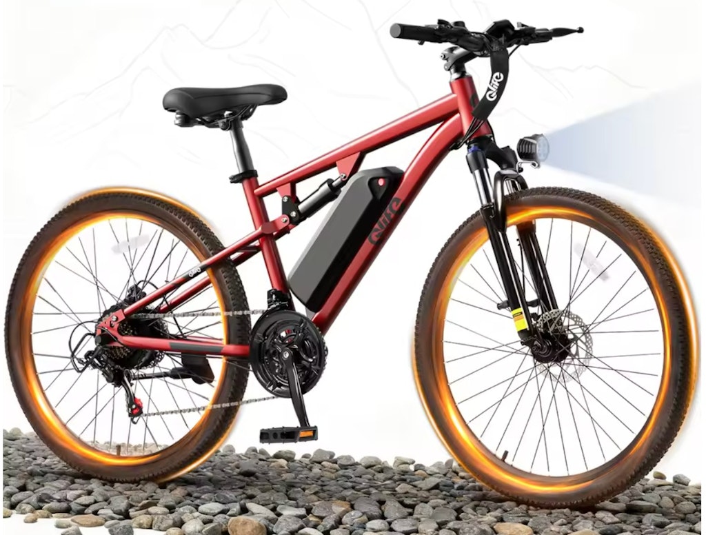 Qlife Racer Ultra 27.5" 21-Speed Electric Mountain Bike: $314 Qlife Racer Ultra 27.5" 21-Speed Electric Mountain Bike: $314