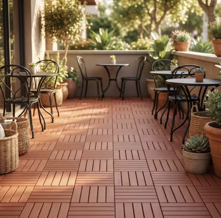 Interlocking Plastic Floor Tile 44-Pack: $46