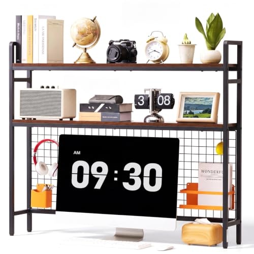 Vevor 45.3-Inch 2-Tier Desktop Bookshelf and Desk Organizer: $60.21
