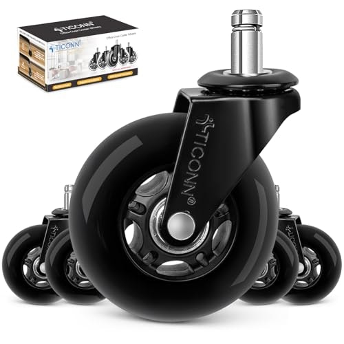 Ticonn 3" Office Chair Caster Wheels 5-Pack: $16.09