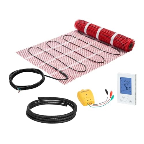 Vevor 15 sqft 120V Self-Adhesive Mesh Floor Heating Mat: $80.71