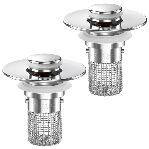 Pop-up Bathroom Sink Drain Strainer 2-Pack: $11.99