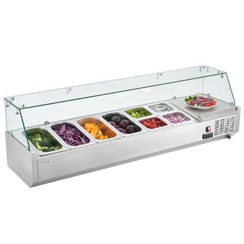 Vevor Refrigerated Condiment Prep Station: $599.31 Vevor Refrigerated Condiment Prep Station: $599.31