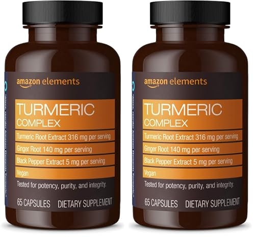 Amazon Elements Turmeric Complex 65-Capsule Bottle 2-Pack: $24.62 Amazon Elements Turmeric Complex 65-Capsule Bottle 2-Pack: $24.62