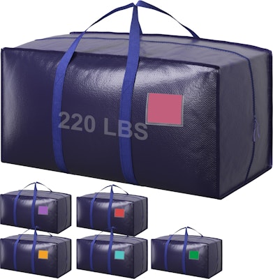 Heavy Duty 93L Moving Storage Bag 6-Pack for $22 + free shipping w/ Prime