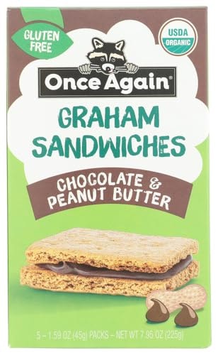 Once Again Organic Chocolate Peanut Butter Graham Sandwiches 5-Pack: $4.99 Once Again Organic Chocolate Peanut Butter Graham Sandwiches 5-Pack: $4.99
