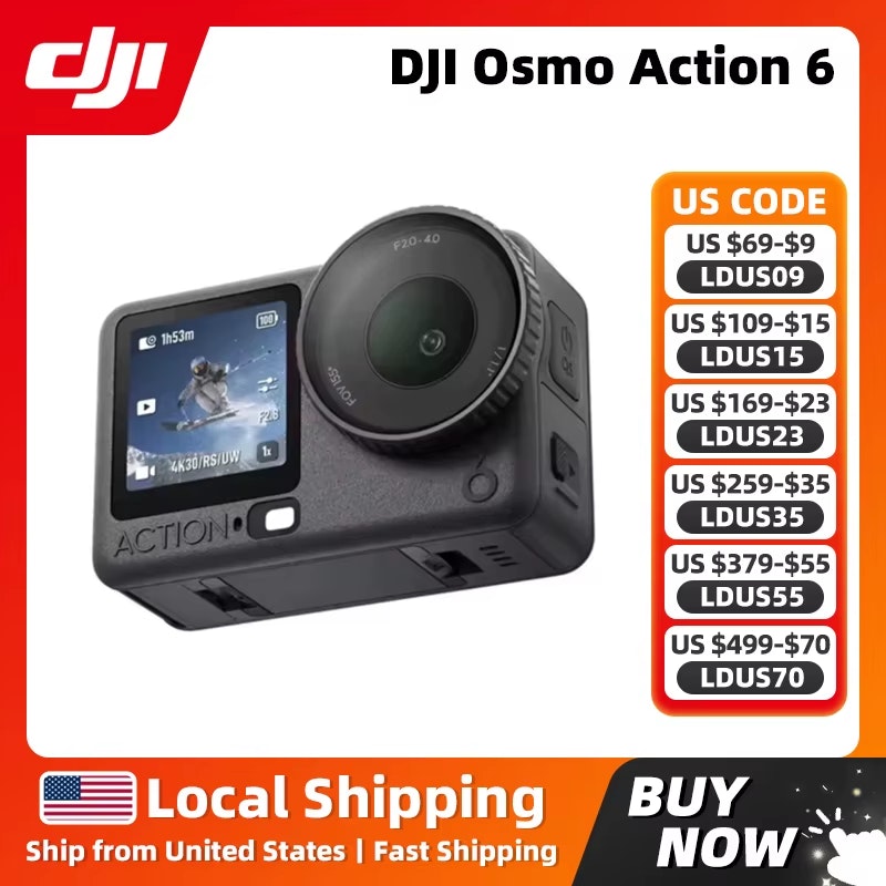 DJI Osmo Action 6 Action Camera w/ 50GB Storage: $358