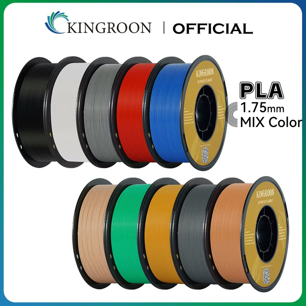 Kingroon 5kg PLA 1.75mm 3D Printer Filament: $47