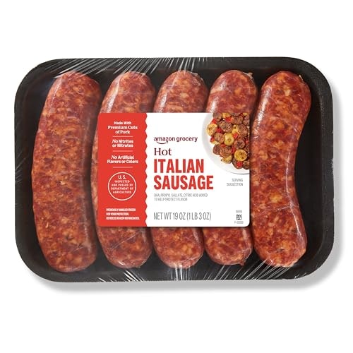Amazon Grocery Hot Italian Sausage 19-oz.: $4.21