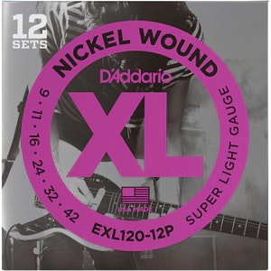 D'Addario EXL120 XL Nickel Wound Electric Guitar Strings 12-Pack: $50 D'Addario EXL120 XL Nickel Wound Electric Guitar Strings 12-Pack: $50