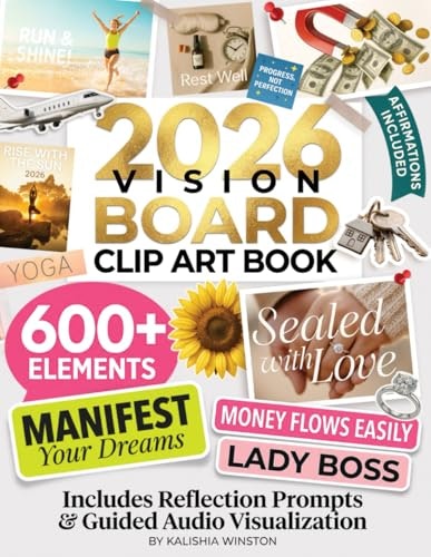 2026 Vision Board Clip Art Book: $18.99 2026 Vision Board Clip Art Book: $18.99