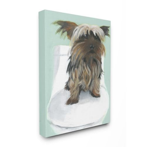 Stupell Industries Yorkie Bathroom Canvas Wall Art: $34.99 Stupell Industries Yorkie Bathroom Canvas Wall Art: $34.99