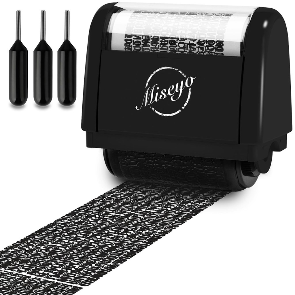 Miseyo Identity Theft Protection Roller Stamp Set w/ 3 Refill Inks: $13