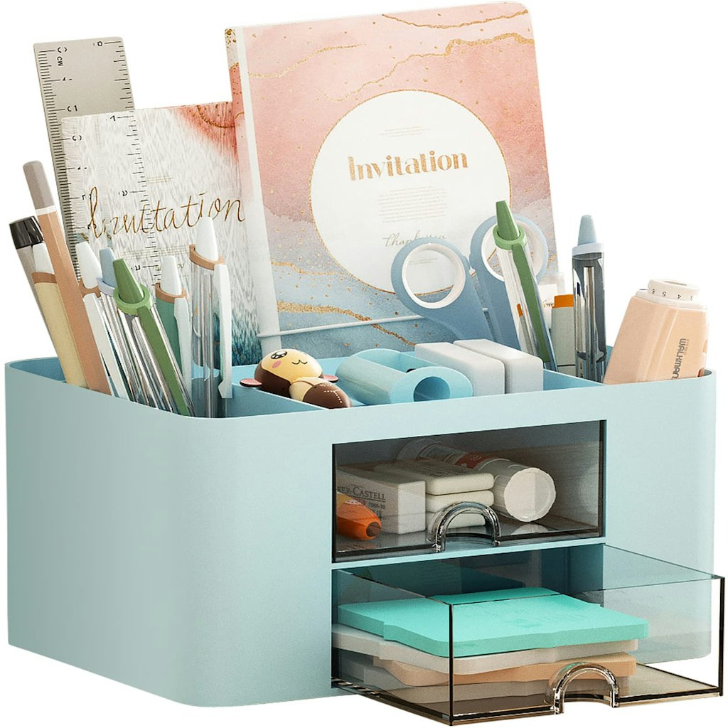 Marbrasse Pen Organizer w/ 2 Drawers: $13 Marbrasse Pen Organizer w/ 2 Drawers: $13