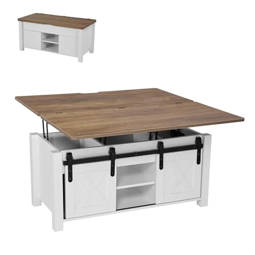 Vevor 39.4-inch Farmhouse Lift-Top Coffee Table: $129.99