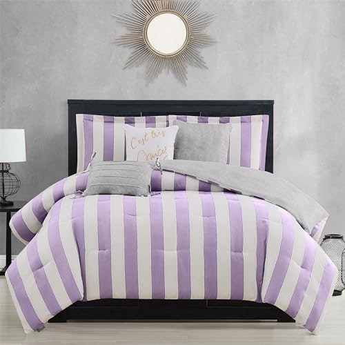 Juicy Couture Cabana Stripe Reversible Queen/Full Bedding Set 6-Piece: $52.07