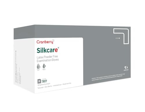 Cranberry USA CR7817 Silkcare Latex Powder-Free Exam Gloves 100-Pack: $7.78 Cranberry USA CR7817 Silkcare Latex Powder-Free Exam Gloves 100-Pack: $7.78