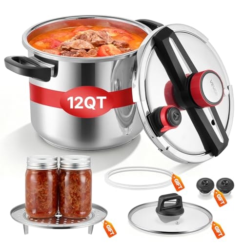 Vevor 12-Quart Stainless Steel Pressure Cooker: $89.21 Vevor 12-Quart Stainless Steel Pressure Cooker: $89.21
