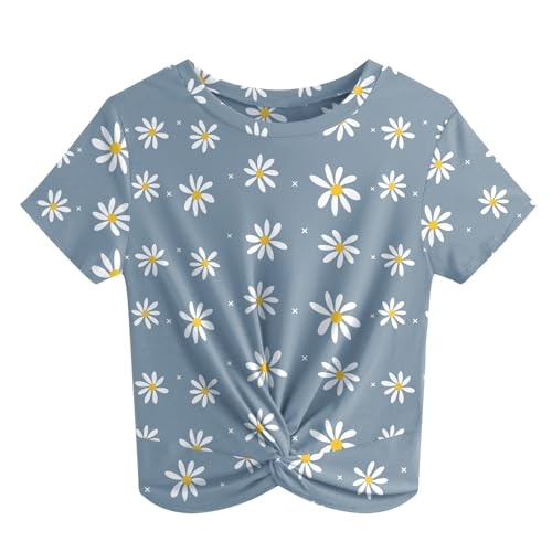 Jinkesi Women's Twist Front Short Sleeve Crop Top: $10.63 Jinkesi Women's Twist Front Short Sleeve Crop Top: $10.63