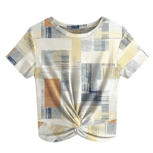 Jinkesi Women's Twist Front Short Sleeve Crop Top: $14.43 Jinkesi Women's Twist Front Short Sleeve Crop Top: $14.43