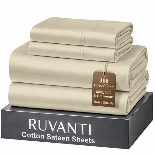 Ruvanti 100% Cotton Sateen Full Sheet Set: $41.72 Ruvanti 100% Cotton Sateen Full Sheet Set: $41.72